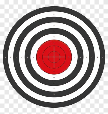 Target With Red Bullseye And Black And White Rings PNG