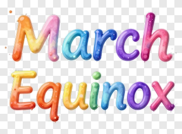 March Equinox Text Design PNG