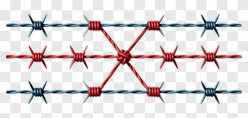 Red And Blue Barbed Wire PNG