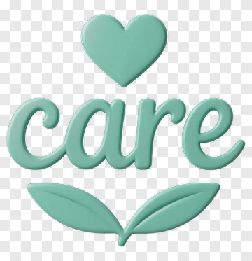 Care With Heart And Leaves PNG