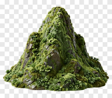 Lush Green Mountain With Vegetation PNG