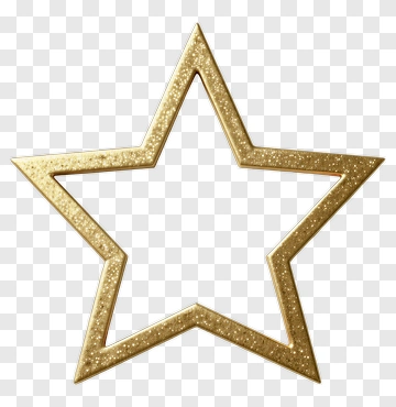 Gold Star Outline PNG