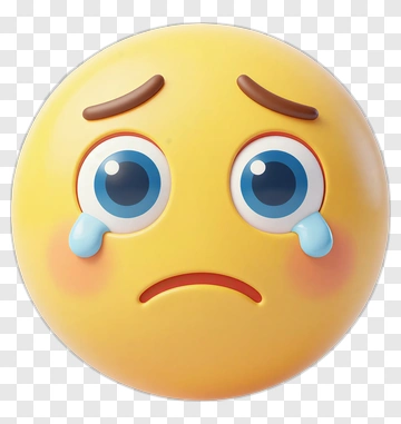 Sad Emoji Face With Tears PNG