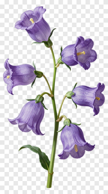 Purple Bellflower Plant PNG