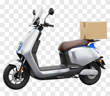 Delivery Scooter With Box PNG