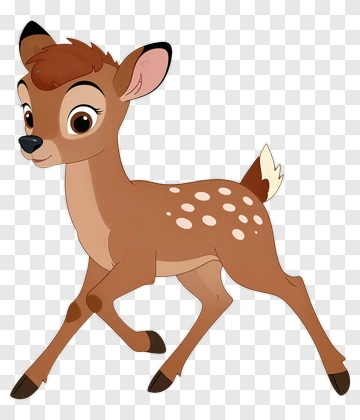 Cartoon Deer Walking PNG