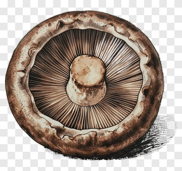 Detailed Illustration Of A Mushroom PNG