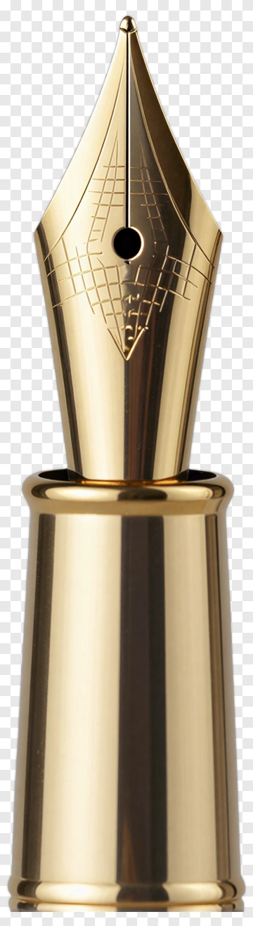 Gold Fountain Pen Nib PNG
