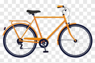 Orange Bicycle PNG