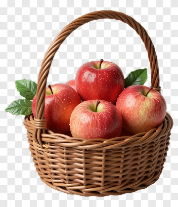 Basket Of Red Apples PNG