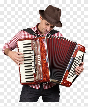 Man Playing Accordion PNG