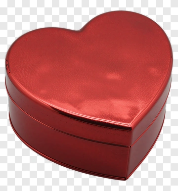 Red Heart-Shaped Gift Box PNG