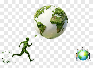 Runner With A Green Earth PNG