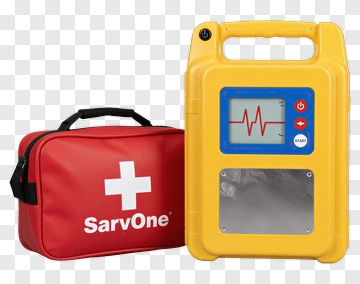 Automated External Defibrillator With First Aid Kit PNG