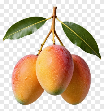 Fresh Mangoes On A Branch PNG