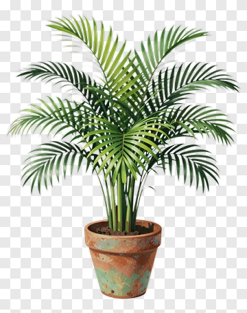 Potted Palm Plant PNG