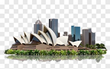 Sydney Opera House With City Skyline PNG