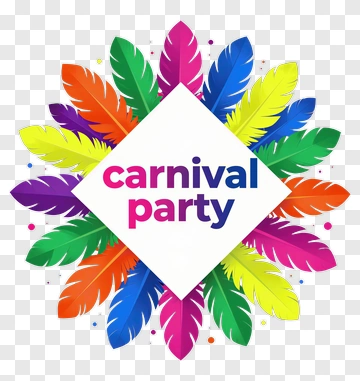Colorful Carnival Party Design PNG