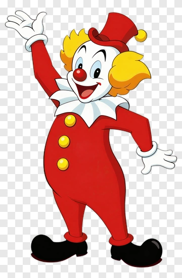 Cartoon Clown Waving Hello PNG