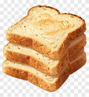 Stack Of Toasted Bread Slices PNG