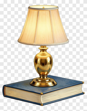 Lamp On A Book PNG
