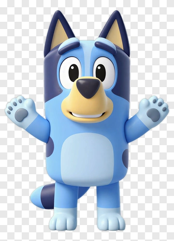 Cartoon Blue Dog Character PNG