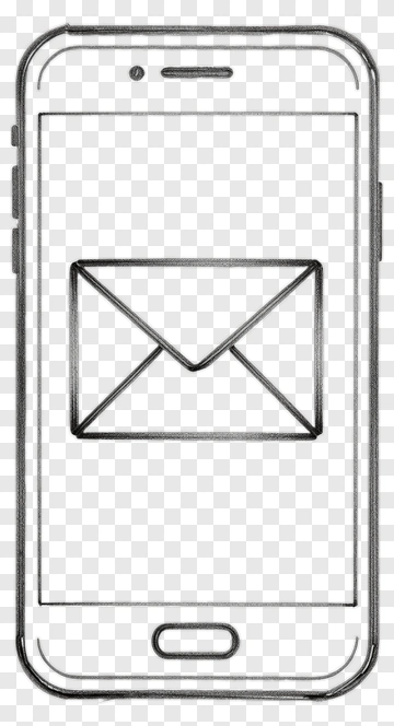 Smartphone Displaying An Email Icon PNG