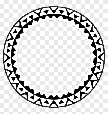 Geometric Black And White Circular Pattern PNG