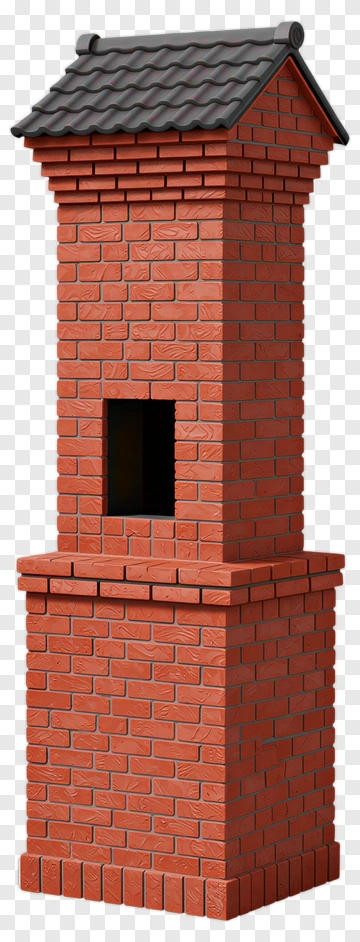Brick Chimney With Roof PNG