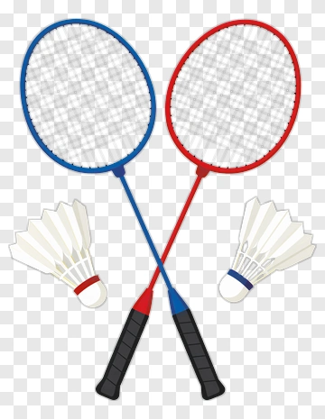 Badminton Rackets And Shuttlecocks PNG