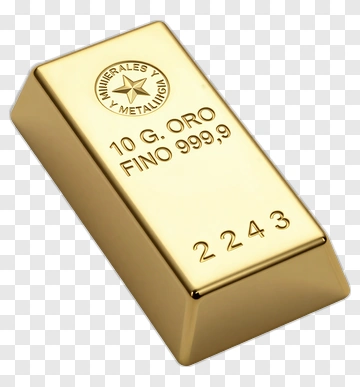 Gold Bar With Markings PNG