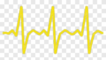 Yellow Heartbeat Line PNG