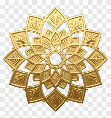 Golden Decorative Mandala PNG