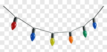 Colorful String Of Holiday Lights PNG