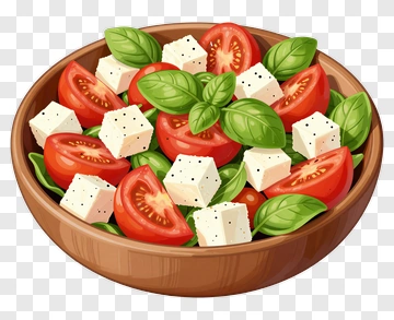 Fresh Tomato And Cheese Salad PNG
