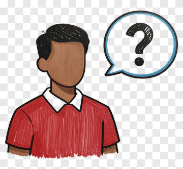 Cartoon Boy With Question Mark Speech Bubble PNG