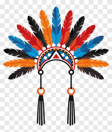 Colorful Feather Headdress PNG
