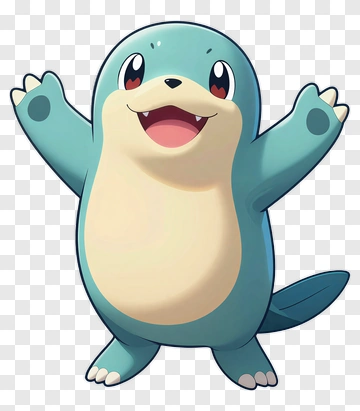Cute Cartoon Water-Type Pokémon Character PNG