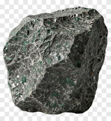 Textured Rock With Green Veins PNG