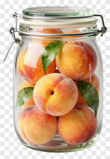 Jar Of Fresh Peaches PNG