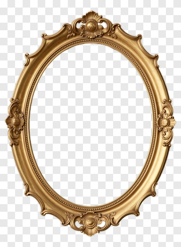 Ornate Gold Picture Frame PNG