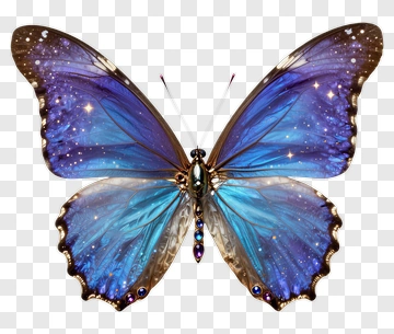Colorful Butterfly With Sparkling Wings PNG