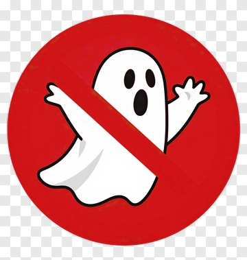Cartoon Ghost With No Symbol PNG