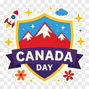 Canada Day Celebration Badge PNG