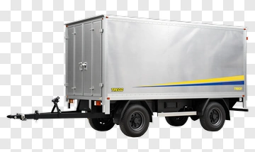 Silver Cargo Trailer PNG