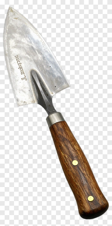 Garden Trowel With Wooden Handle PNG