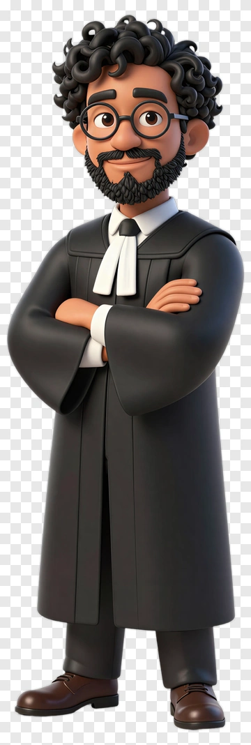 3D Lawyer Standing With Arms Crossed PNG
