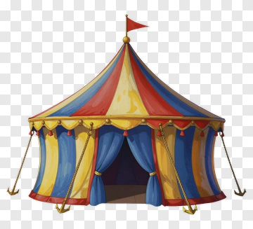 Colorful Circus Tent PNG