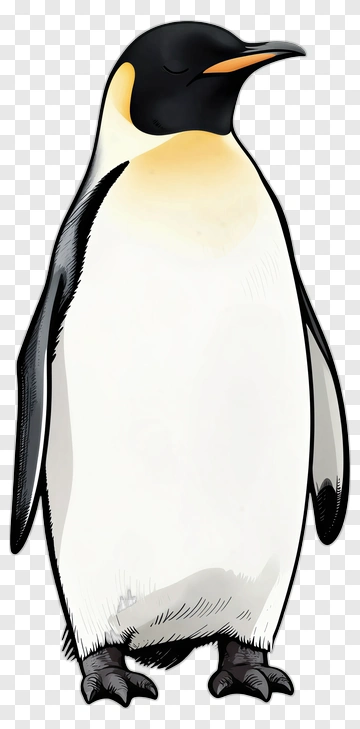 Cartoon Emperor Penguin PNG