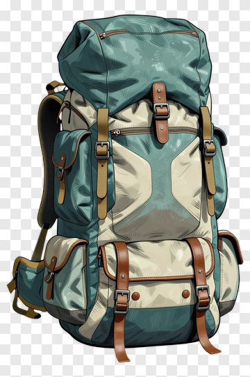 Stylish Backpack With Adjustable Straps PNG